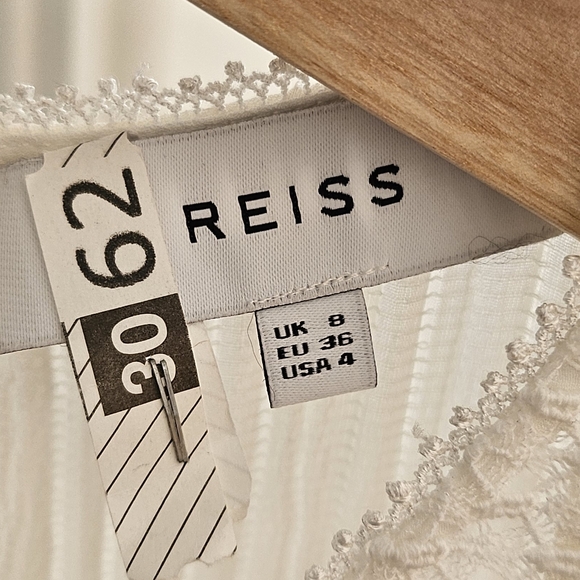 Reiss Bruna Lace Trim A Line Dress - Picture 10 of 13